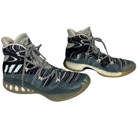 Adidas Crazy Boost Basketball Gray Shoes Mens Size 8 - Picture 2 of 10
